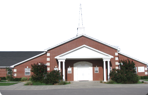 Church Building with moving clouds